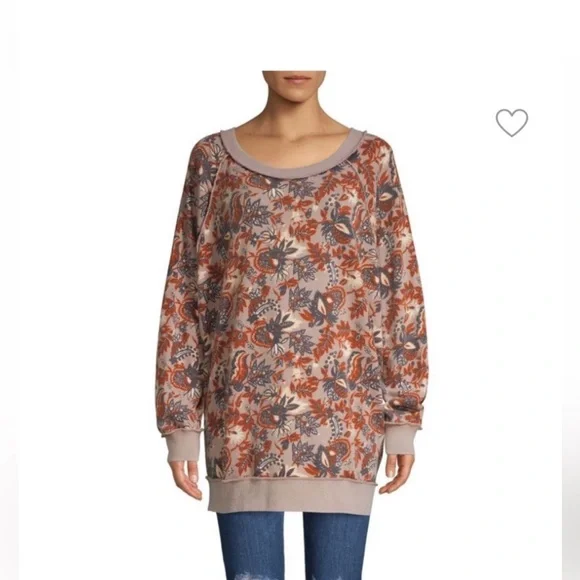 Free People Go On Get Floral Pullover Sweater - Picture 3 of 6